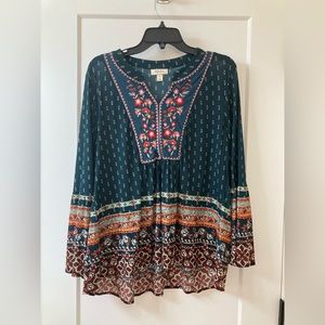 4/$30 Flowy Cottagecore Boho Top Style and Co Sz L